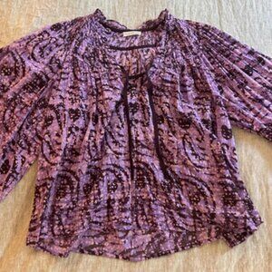 Ulla Johnson Women's Purple Bohemian Top Size 2